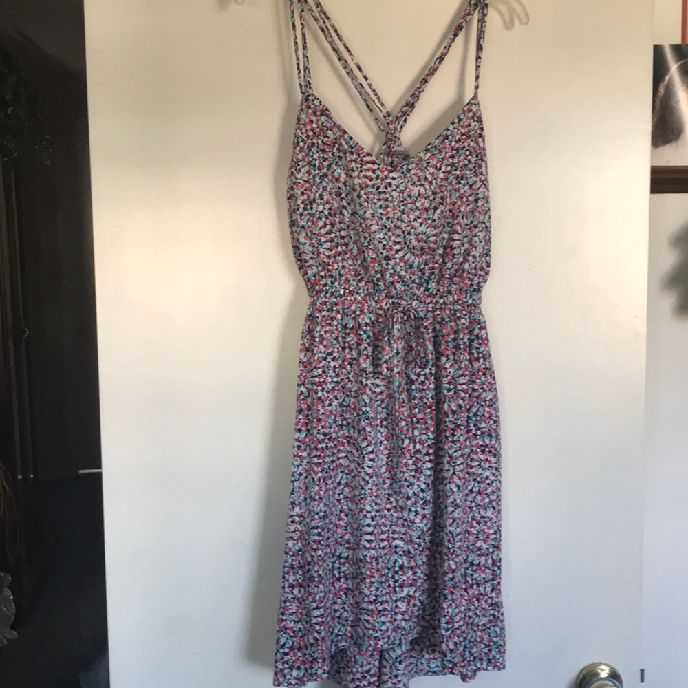Multi colored criss cross sundress